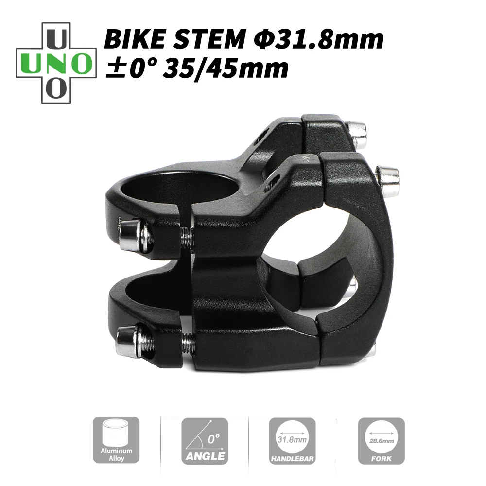 UNO MTB Stem 31.8 Bicycle Handlebar Stem 35/45mm Aluminum Short Bike Stem Ultralight 0 Degree Mountain Bike Accessories
UNO MTB Stem 31.8 Bicycle Handlebar Stem 35/45mm Aluminum Short Bike Stem Ultralight 0 Degree Mountain Bike Accessories