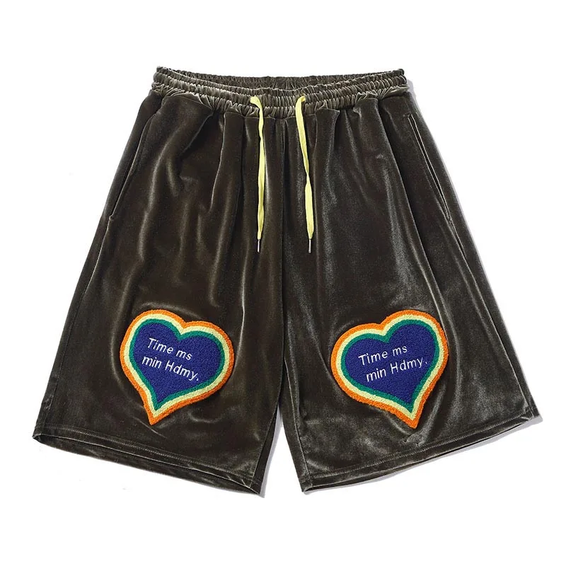 KIOVNO Men Hip Hop Velvet Shorts Embroidery Heart Elastic Waist Short Trousers For Male Streetwear
KIOVNO Men Hip Hop Velvet Shorts Embroidery Heart Elastic Waist Short Trousers For Male Streetwear