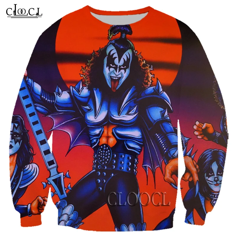 HX Newest Popular Rock Metal Kiss Band Fashion 3D Print Men Women Casual Hip Hop Street Sweatshirt Hot Selling Couple Tops
HX Newest Popular Rock Metal Kiss Band Fashion 3D Print Men Women Casual Hip Hop Street Sweatshirt Hot Selling Couple Tops