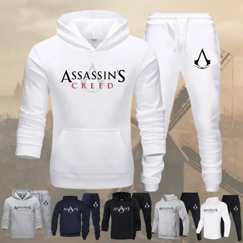 Men's Assassin Print Tracksuits Long Sleeve Kangaroo Pocket Hoodie and Pants Fall Winter Solid Jogging Suit Oversized Sweatshirt
Men's Assassin Print Tracksuits Long Sleeve Kangaroo Pocket Hoodie and Pants Fall Winter Solid Jogging Suit Oversized Sweatshirt