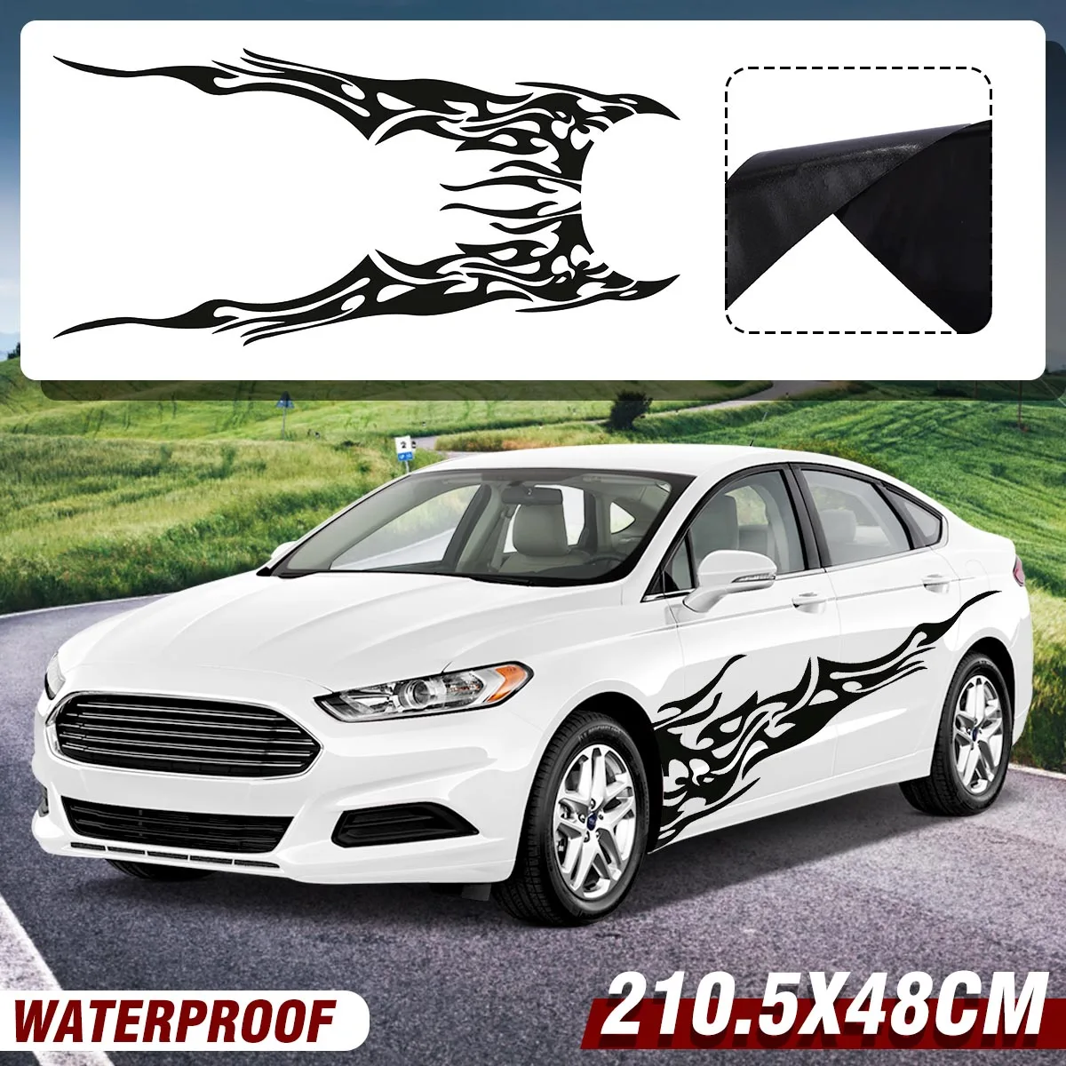 210.5x48cm Car Vinyl Decal Graphics Side Flame Element Stickers Body Generic Racing Decal Sticker Waterproof Car Accessories
210.5x48cm Car Vinyl Decal Graphics Side Flame Element Stickers Body Generic Racing Decal Sticker Waterproof Car Accessories