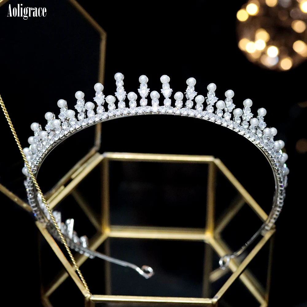 European Full Cubic Zirconia Lengthening Pearl Tiaras CZ Wedding Bridal Crowns Parade Headdress Hair Accessories Birthday Crowns
European Full Cubic Zirconia Lengthening Pearl Tiaras CZ Wedding Bridal Crowns Parade Headdress Hair Accessories Birthday Crowns