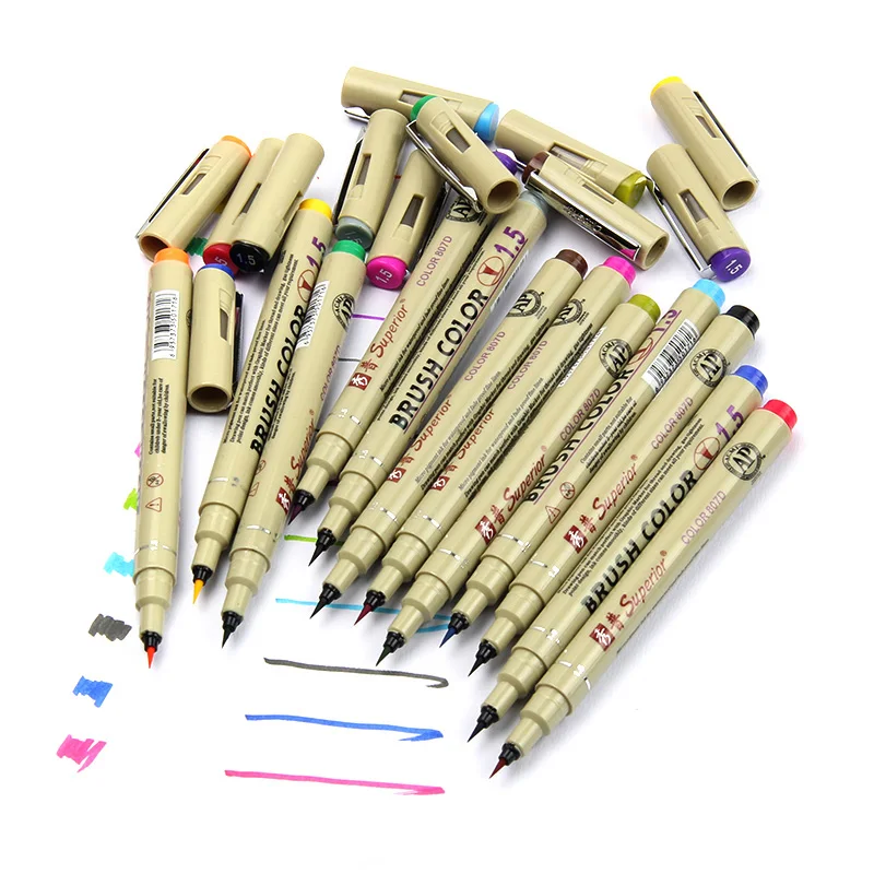 12 Color Soft head Writing Brush Professional Drawing Pen Comic Sketch Design Pen Stroke Pen Art Marker Watercolor Art Supplies
12 Color Soft head Writing Brush Professional Drawing Pen Comic Sketch Design Pen Stroke Pen Art Marker Watercolor Art Supplies