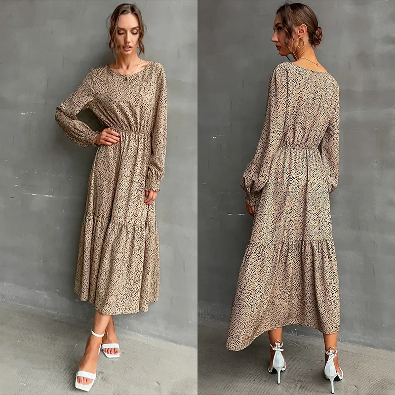Ladies Autumn Winter Long Dress Women Long Sleeve Casual Dot Print A Line Ruffled Casual Loose Women Dresses Female Vestidos
Ladies Autumn Winter Long Dress Women Long Sleeve Casual Dot Print A Line Ruffled Casual Loose Women Dresses Female Vestidos