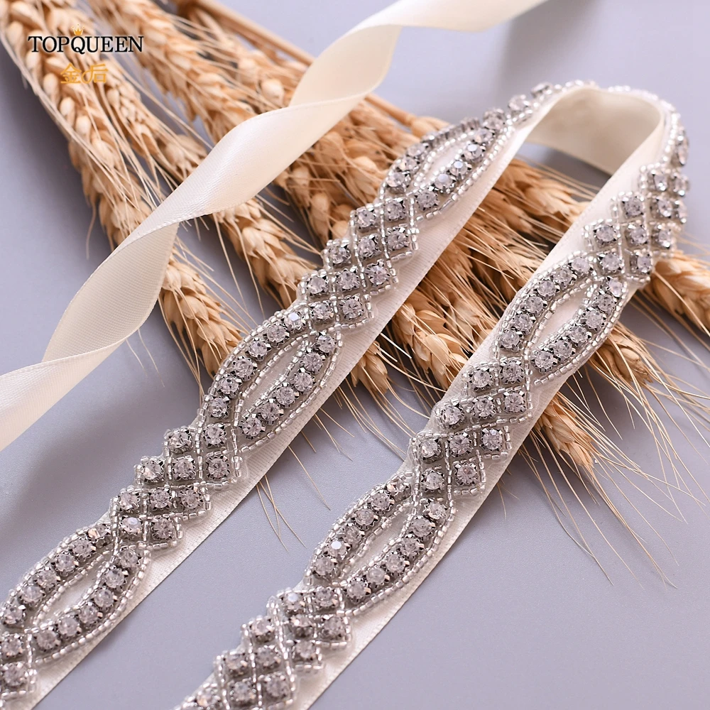 TOPQUEEN S332 Handmade Bride Belt Silver Rhinestones Women'S Party Sash Wedding Dress Accessories Plus Size Ribbon Waistband
TOPQUEEN S332 Handmade Bride Belt Silver Rhinestones Women'S Party Sash Wedding Dress Accessories Plus Size Ribbon Waistband