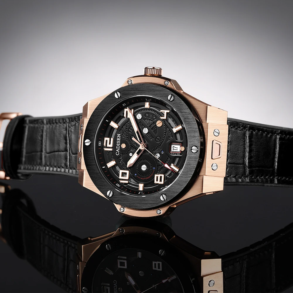 CADISEN 2021 Luxury Automatic Watch Men Mechanical Watches 100m Waterproof Sapphire Japan Movement Auto Date Leather Wristwatch
CADISEN 2021 Luxury Automatic Watch Men Mechanical Watches 100m Waterproof Sapphire Japan Movement Auto Date Leather Wristwatch