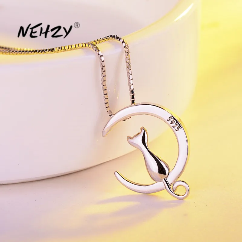 NEHZY S925 Stamp Silver New Woman Fashion Jewelry High Quality Kitty Moon Retro Simple Pendant Necklace Length 45cm
NEHZY S925 Stamp Silver New Woman Fashion Jewelry High Quality Kitty Moon Retro Simple Pendant Necklace Length 45cm
