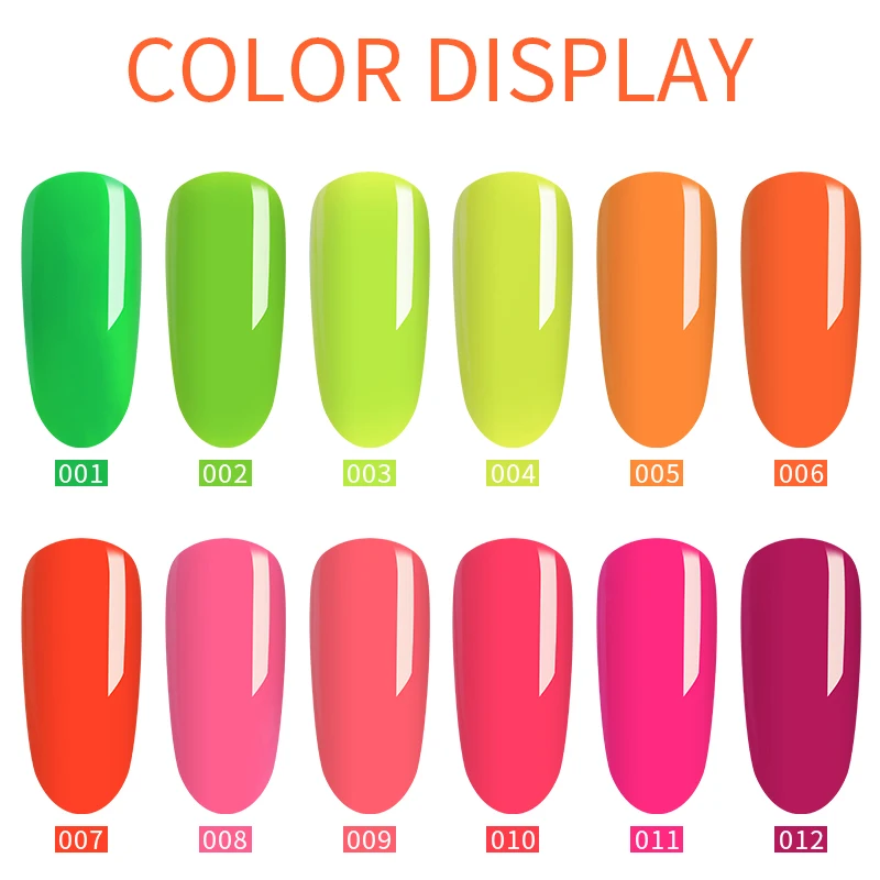 RS NAIL15ml Гель-лак для ногтей Неоновый Цвет нейл-арта УФ замачиваемый светящийся