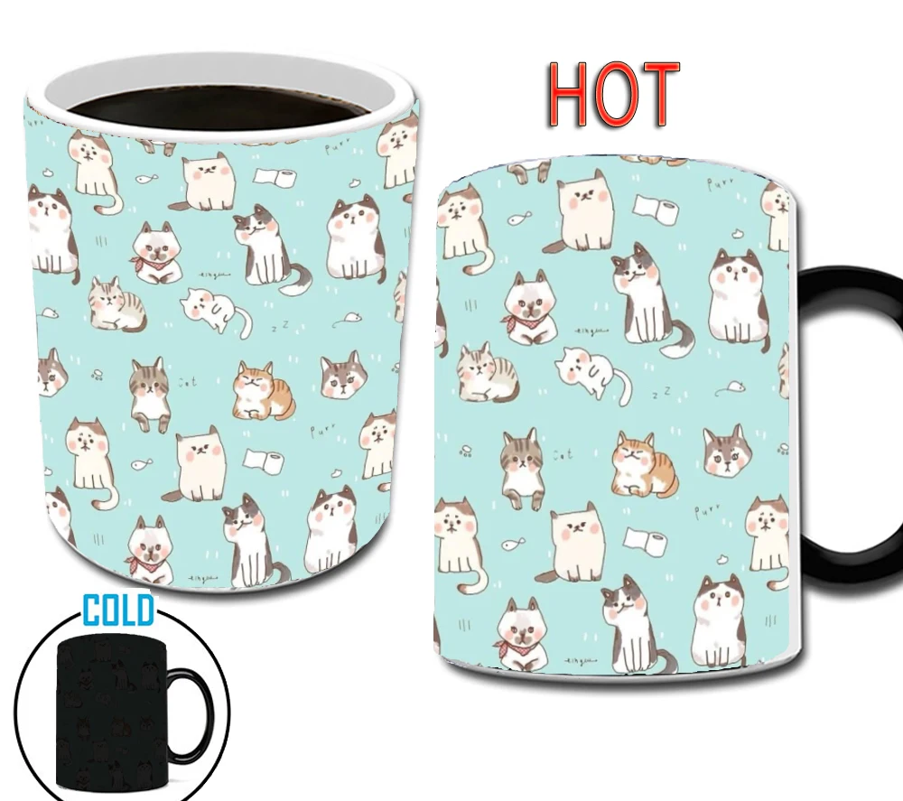 Cats Lover Mug Lid Spoon 11oz Ceramic Creative Travel Coffee Mugs Color Changing Cups and Mugs
Cats Lover Mug Lid Spoon 11oz Ceramic Creative Travel Coffee Mugs Color Changing Cups and Mugs