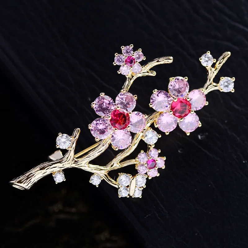 OKILY Elegant Flower Broochpins for Women Clothes Corsage Shiny 3-Color Plum Blossom Pins Brooch AAA Zirconia Wholesale Brooches
OKILY Elegant Flower Broochpins for Women Clothes Corsage Shiny 3-Color Plum Blossom Pins Brooch AAA Zirconia Wholesale Brooches