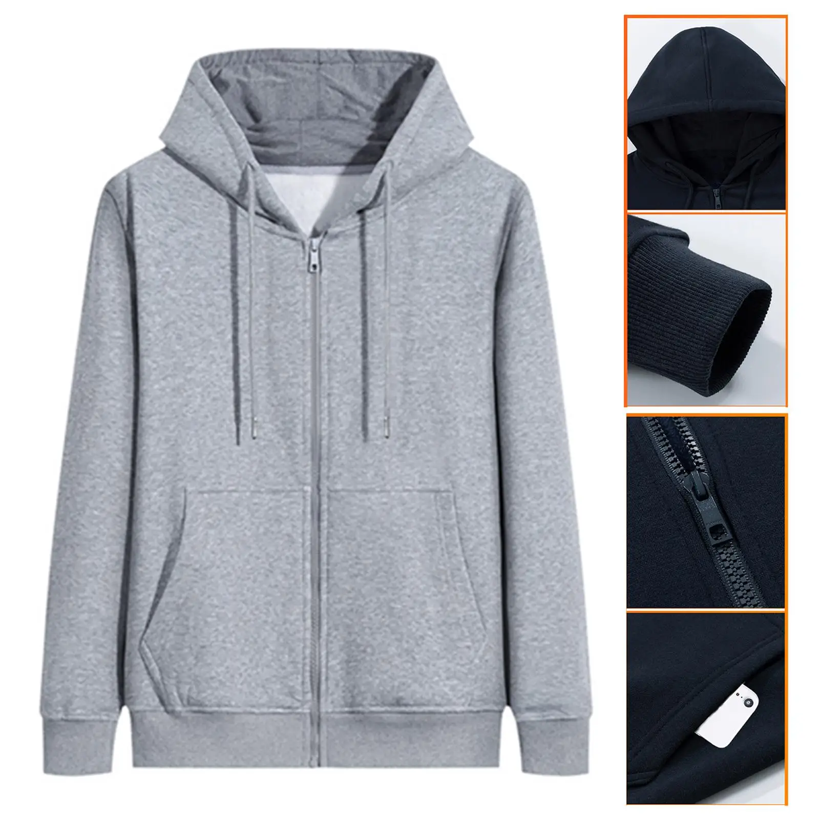 Men Winter Casual Hoodie Sports Gym Sweatshirt Men Autumn Winter Long Sleeve Hoodie Sweatshirt Pockets Plush Liner Warm Coat
Men Winter Casual Hoodie Sports Gym Sweatshirt Men Autumn Winter Long Sleeve Hoodie Sweatshirt Pockets Plush Liner Warm Coat