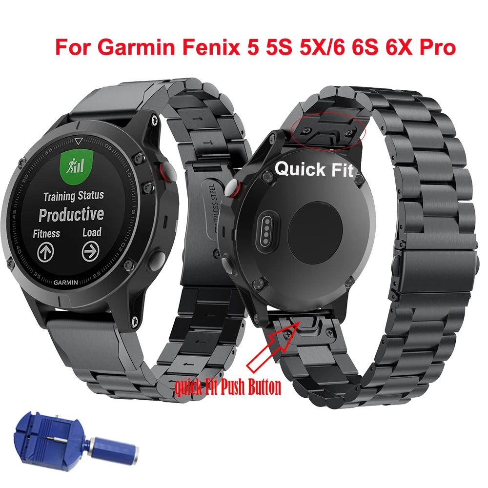 Ремешок для часов Garmin Fenix 6XPro 5X Plus/ Fenix 6/Fenix 5, 26 мм, 22 мм, ремешок из нержавеющей стали
Ремешок для часов Garmin Fenix 6XPro 5X Plus/ Fenix 6/Fenix 5, 26 мм, 22 мм, ремешок из нержавеющей стали
