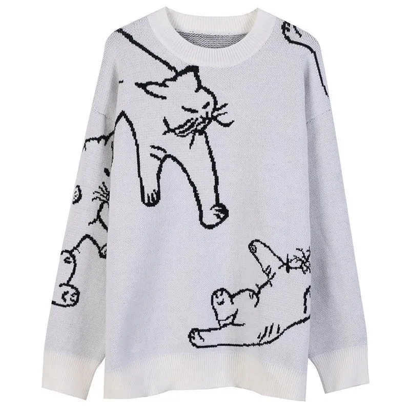 2021 Fall Winter New Arrival Christmas Knit Pullover Sweater Women O-Neck Long Sleeve Lovely Cat Sweater Female
2021 Fall Winter New Arrival Christmas Knit Pullover Sweater Women O-Neck Long Sleeve Lovely Cat Sweater Female