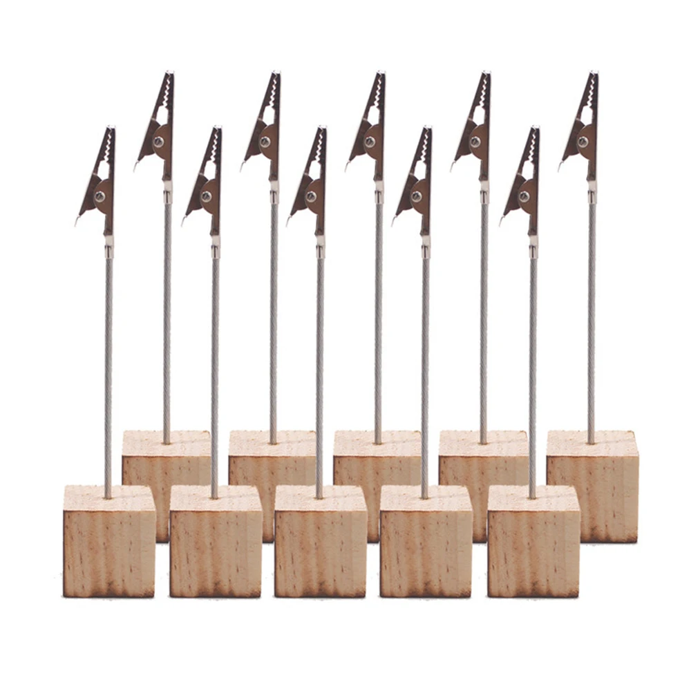 10 Pcs Cube Base Memo Clips Holder With Alligator Clip Clasp For Displaying Number Cards, Photo Memo Clip Wood Holder Stand
10 Pcs Cube Base Memo Clips Holder With Alligator Clip Clasp For Displaying Number Cards, Photo Memo Clip Wood Holder Stand