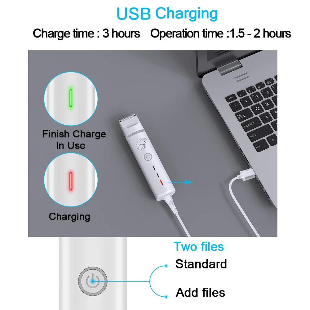 3 IN 1 Dog Hair Trimmer Cat Hair Trimmer USB Rechargeable Pet Clipper Nail Grinder Dog Nail Clippers Pet Grooming Scissors
3 IN 1 Dog Hair Trimmer Cat Hair Trimmer USB Rechargeable Pet Clipper Nail Grinder Dog Nail Clippers Pet Grooming Scissors