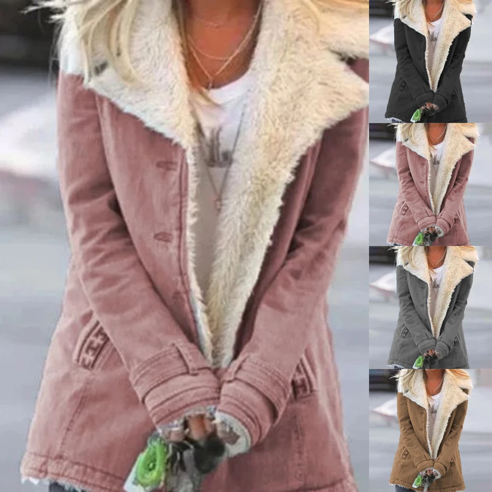 Womens Long Coats Fashion Lapel Parka Ladies Winter Vintage Warm Faux Fur Fleece PU Tops Ladies Jacket Outwear Overcoat Clothes
Womens Long Coats Fashion Lapel Parka Ladies Winter Vintage Warm Faux Fur Fleece PU Tops Ladies Jacket Outwear Overcoat Clothes