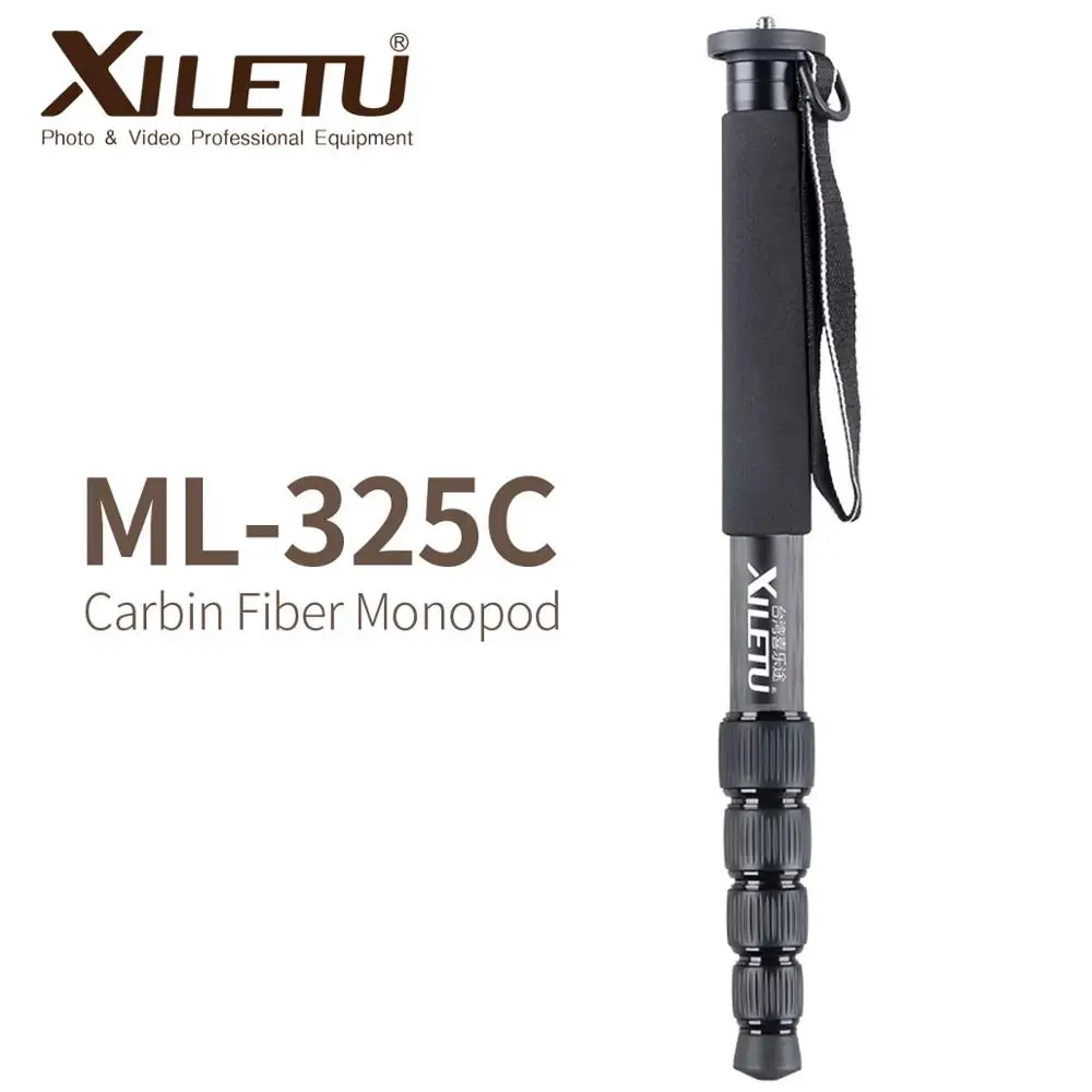 

Xiletu ML-325C Carbon Fiber Tripod Monopod Stable Pole For Canon Nikon Digital Camera With stainless steel Spike