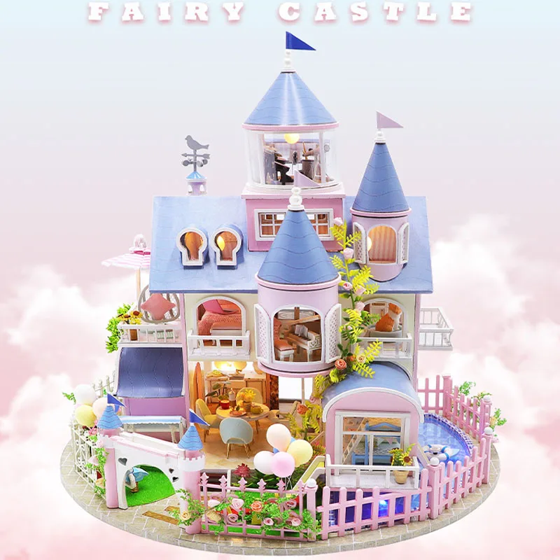 New DIY Doll House Wooden Mini House European Romantic Castle Furniture House Kit Toys Children's Birthday Gift For Children
New DIY Doll House Wooden Mini House European Romantic Castle Furniture House Kit Toys Children's Birthday Gift For Children