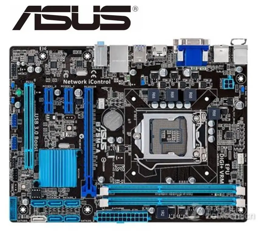 Оригинальная материнская плата для ASUS B75M A LGA1155 DDR3 I3 I5 I7 нм процессор 16 Гб USB3.0 B75