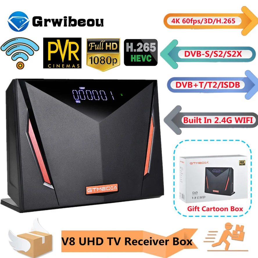 2020 NEW V8 UHD TV Satellite Receiver Combo DVB S2 T2 Cable H.265 4K Ultra HD Built in WIFI Cline Freesat ccam
2020 NEW V8 UHD TV Satellite Receiver Combo DVB S2 T2 Cable H.265 4K Ultra HD Built in WIFI Cline Freesat ccam