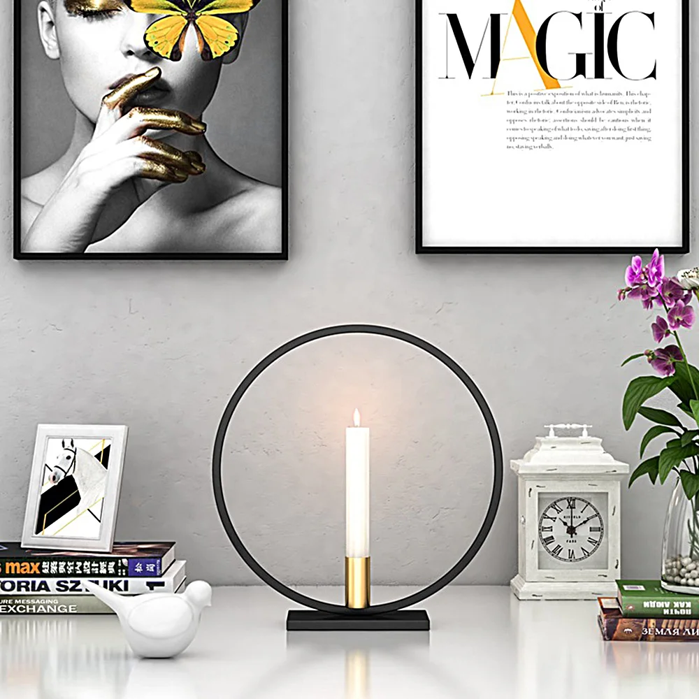 Round Iron Candlestick Candle Holder Rack Home Christmas Party Table Centerpiece Candle Stand Black/Gold Wedding Home Decor
Round Iron Candlestick Candle Holder Rack Home Christmas Party Table Centerpiece Candle Stand Black/Gold Wedding Home Decor