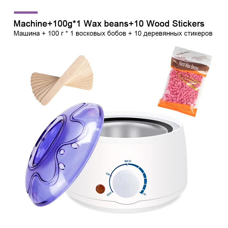 Electric Hair Removal Wax-melt Machine Heater Wax Beans 10pcs Wood Stickers Hair Removal Sets Waxing Kit cera depilatori
Electric Hair Removal Wax-melt Machine Heater Wax Beans 10pcs Wood Stickers Hair Removal Sets Waxing Kit cera depilatori