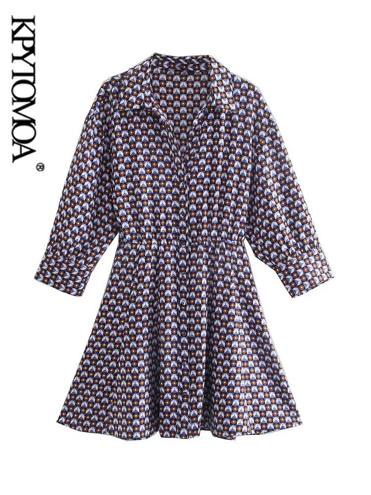 KPYTOMOA Women 2021 Fashion Geometric Print Mini Shirt Dress Vintage Three Quarter Sleeve Elastic Waist Female Dresses Vestidos
KPYTOMOA Women 2021 Fashion Geometric Print Mini Shirt Dress Vintage Three Quarter Sleeve Elastic Waist Female Dresses Vestidos
