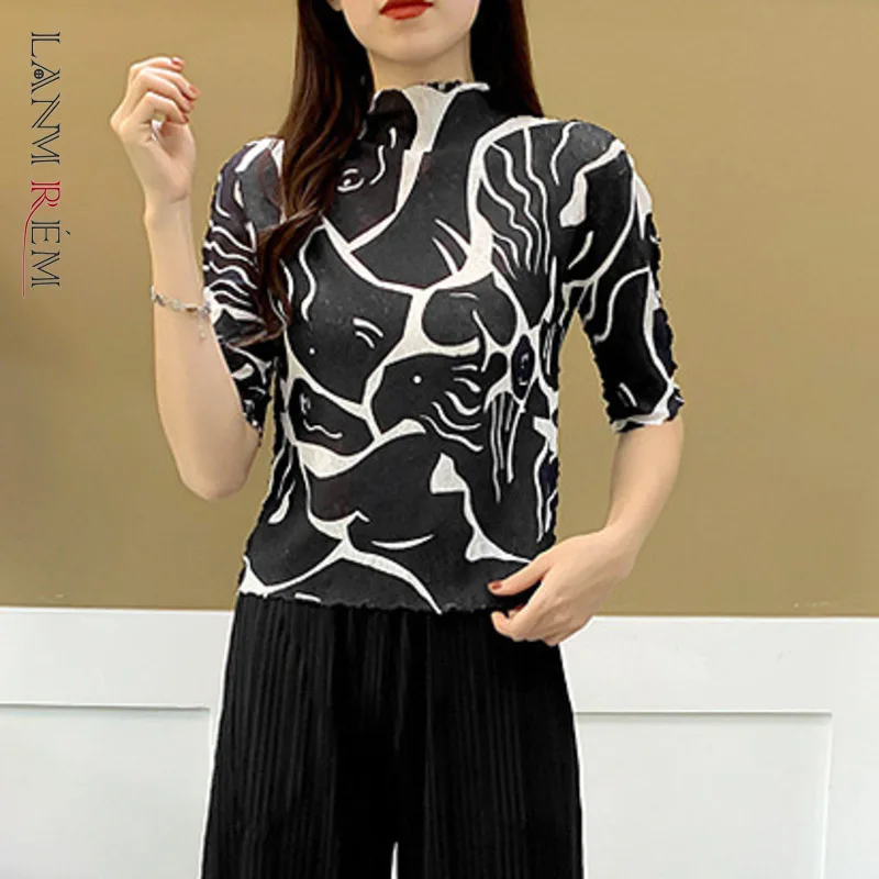 LANMREM 2022 New Women Spring Autumn Turtleneck Color Block Short Sleeve Top Female Casual Fashion Slim Pleated T-shirt 2J477
LANMREM 2022 New Women Spring Autumn Turtleneck Color Block Short Sleeve Top Female Casual Fashion Slim Pleated T-shirt 2J477