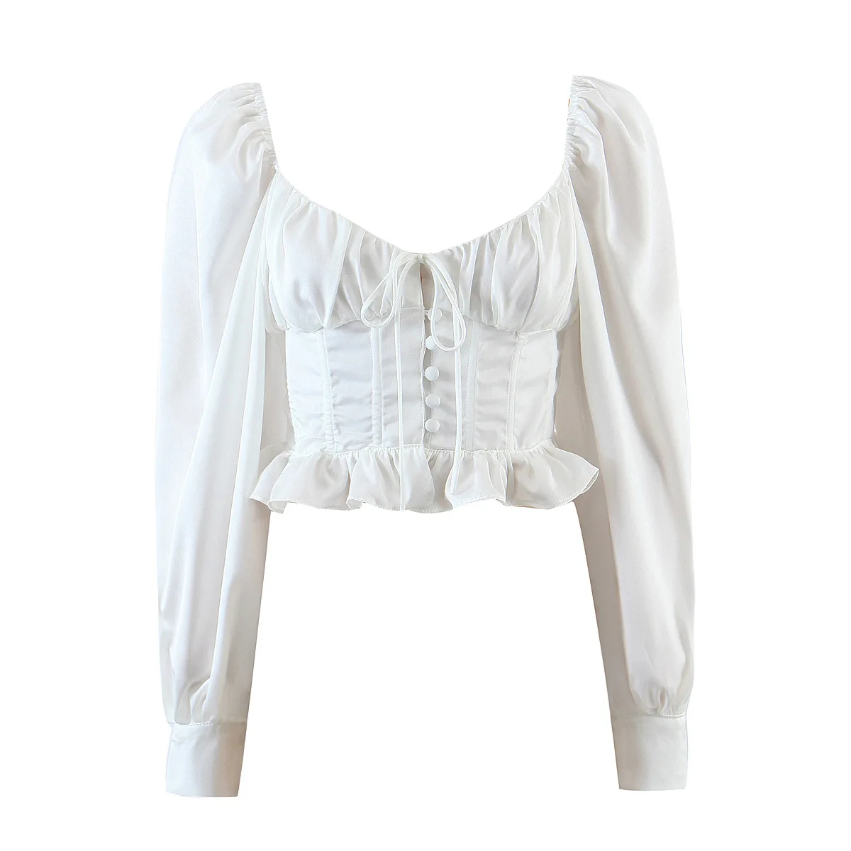 TEELYNN Lantern Long Sleeve White Crop tops Vintage Square Collar 2021 Summer Short Blouse Shirt Women Boho Ruffles Party Blusas
TEELYNN Lantern Long Sleeve White Crop tops Vintage Square Collar 2021 Summer Short Blouse Shirt Women Boho Ruffles Party Blusas