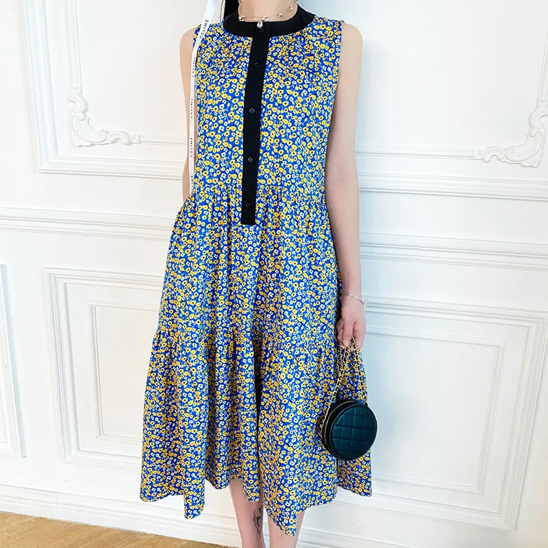Women Dress 2021 Spring and Summer New Style Ladies Splicing Printed Vest Mid-length Dress
Women Dress 2021 Spring and Summer New Style Ladies Splicing Printed Vest Mid-length Dress