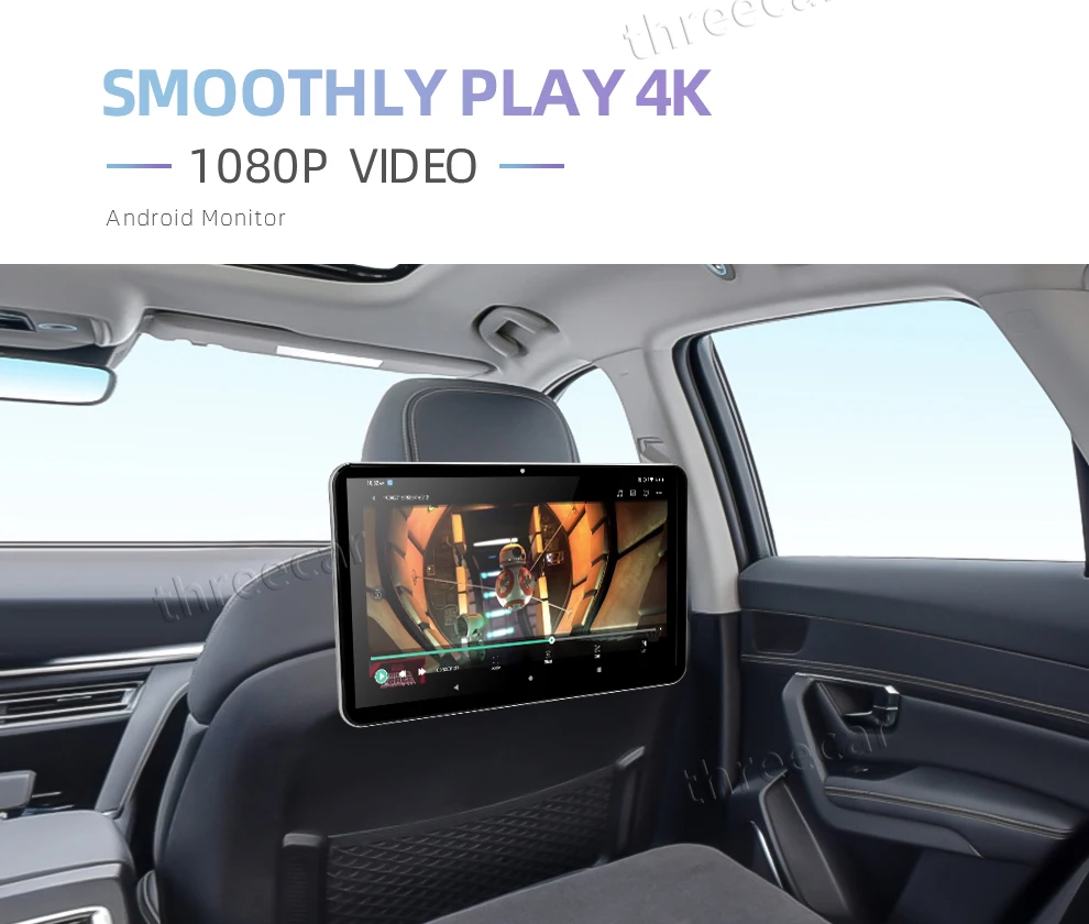 12.5 inch Octa Core Android 11 Car Headrest Monitor 1920*1280 IPS Touch Screen GPS 4G WIFI Bluetooth USB FM MP5 Video DC Player - купить по