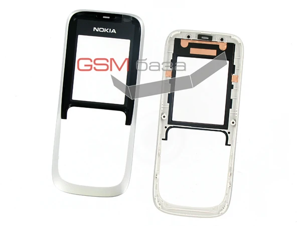 Nokia 2630 - Передняя панель корпуса с защитным стеклом дисплея (цвет: Silver) Оригинал |