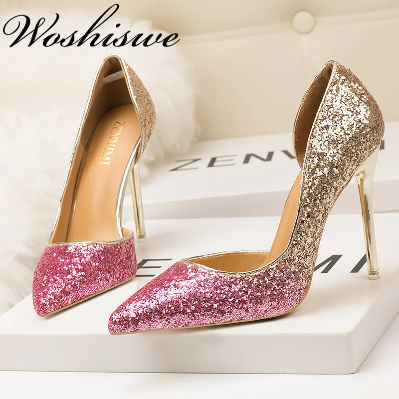 WOSHISWE/Женская обувь в европейском и американском стиле модные пикантные туфли на