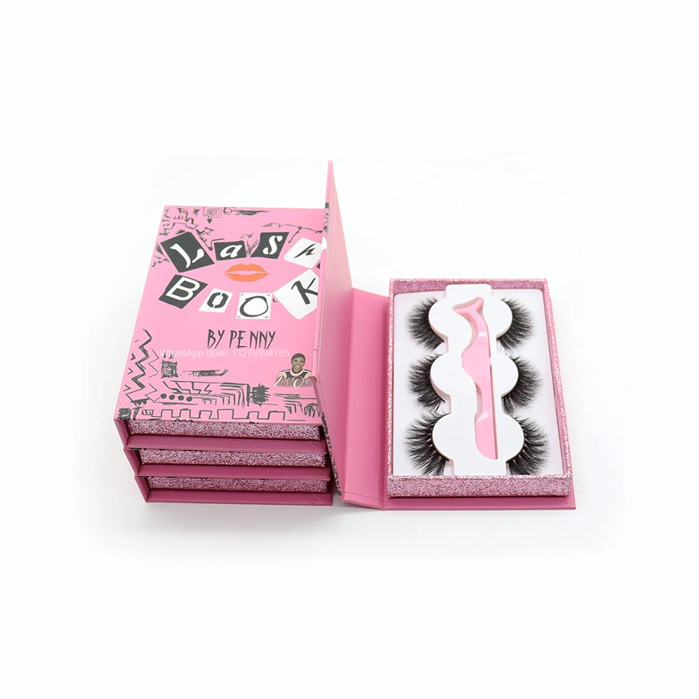 Three Pairs Lash Book Free Tray Mink Lashes Wholesale with Packaging Custom Lashbox Packaging With Logo Girl Makeup Tools
Three Pairs Lash Book Free Tray Mink Lashes Wholesale with Packaging Custom Lashbox Packaging With Logo Girl Makeup Tools