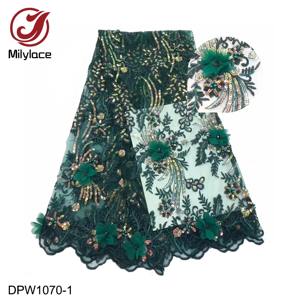 African 3D Flowers Beaded Bridal Lace Fabric Appliques Wiht Sequins Embroidered High Quality French Net Tulle Mesh Laces DPW1070
African 3D Flowers Beaded Bridal Lace Fabric Appliques Wiht Sequins Embroidered High Quality French Net Tulle Mesh Laces DPW1070