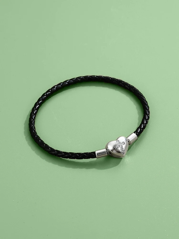 INALIS Braided Rope Brecelet For Couple S925 Sterling Silver Inlay Zircon Cross Shape Black Brecelet Show Love Fine Jewelry
INALIS Braided Rope Brecelet For Couple S925 Sterling Silver Inlay Zircon Cross Shape Black Brecelet Show Love Fine Jewelry