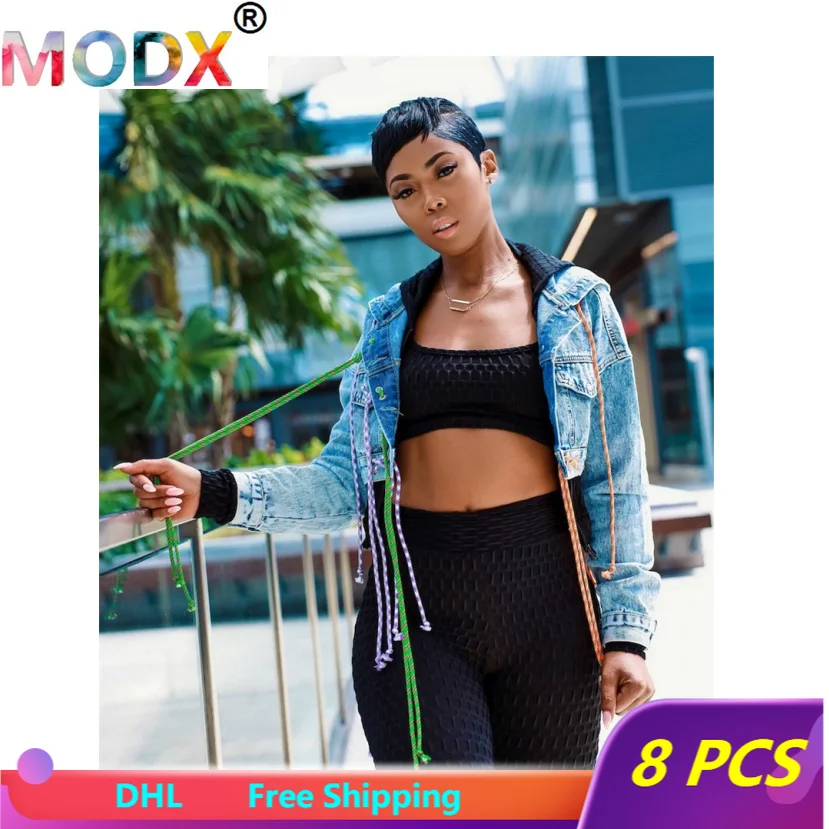 Women Jeans Coat Hooded Denim Jacket Bandage Long Sleeve Cardigan Fashion Streetwear Girls Outwear Fall Winter Clothing 6402
Women Jeans Coat Hooded Denim Jacket Bandage Long Sleeve Cardigan Fashion Streetwear Girls Outwear Fall Winter Clothing 6402