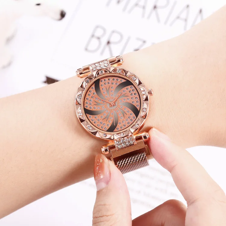 Ladies Watch Women Rose Gold Watches Luxury Women Watch Magnet Steel Mesh Fashion Diamond Rhinestone Bracelet Wrist Watch Clock
Ladies Watch Women Rose Gold Watches Luxury Women Watch Magnet Steel Mesh Fashion Diamond Rhinestone Bracelet Wrist Watch Clock