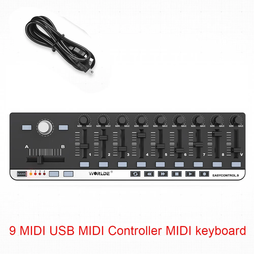 Worlde EasyControl.9 MIDI Controller MIDI keyboard 9 Portable Mini USB 9 Slim-Line Control MIDI Controller MIDI keyboard
Worlde EasyControl.9 MIDI Controller MIDI keyboard 9 Portable Mini USB 9 Slim-Line Control MIDI Controller MIDI keyboard