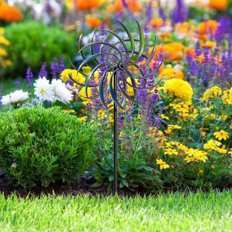 Iron Windmill Colorful Willow Leaves Dual Direction Wind Spinner Rainbow Colored Wrought Iron Windmill for Garden Decor
Iron Windmill Colorful Willow Leaves Dual Direction Wind Spinner Rainbow Colored Wrought Iron Windmill for Garden Decor
