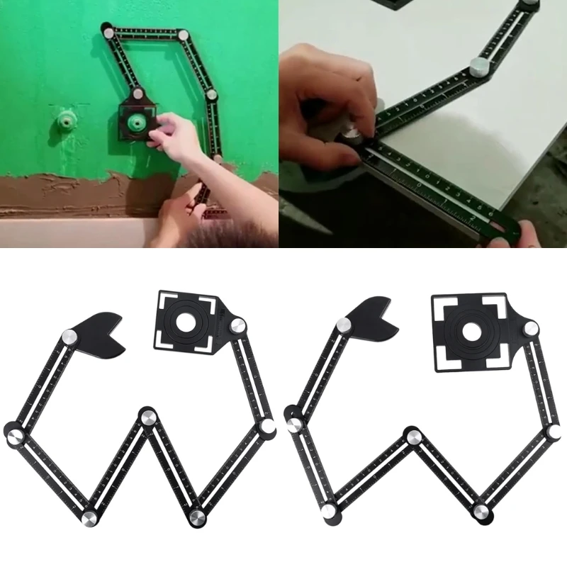 6-Sided Universal Angle Finder Metal Ruler,Drill Guide Locator with 3/5 Hole Aperture,Durable Multi-purpose Tile Leveling Alumin
6-Sided Universal Angle Finder Metal Ruler,Drill Guide Locator with 3/5 Hole Aperture,Durable Multi-purpose Tile Leveling Alumin
