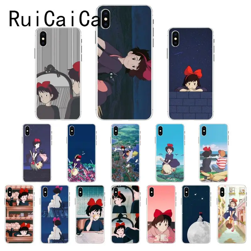 Чехол для телефона Ruicaica с мультипликационным принтом Ghibli Kiki's Delivery iPhone 8 7 6 6S Plus X