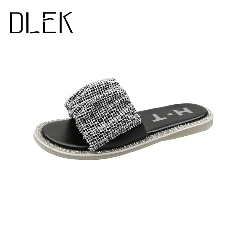 DLEK Beach Slippers Women Crystal Bordered Bling Summer Open Toe Female Flats Sweet Cool All-Match New Arrival Ladies Slides
DLEK Beach Slippers Women Crystal Bordered Bling Summer Open Toe Female Flats Sweet Cool All-Match New Arrival Ladies Slides