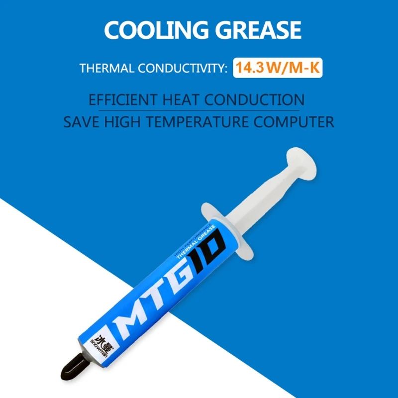 

Снеговик 5 / 10 г шприц MTG5 / MTG10 термопаста паста 14,3 Вт/м-K для Amd Intel ЦП теплоотвод вентилятор охлаждения VGA состав