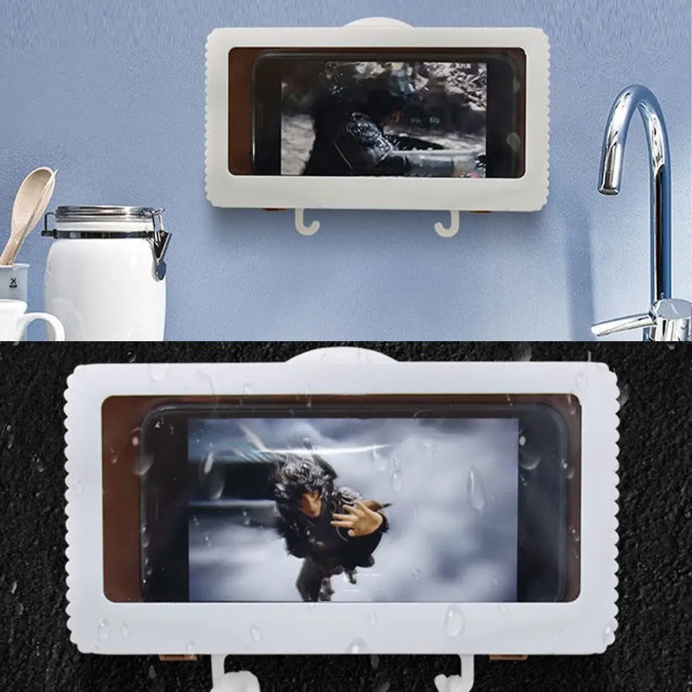 Home Wall Waterproof Mobile Phone Box Self-adhesive Holder Touch Screen Bathroom Phone Shell Shower Sealing Storage Box
Home Wall Waterproof Mobile Phone Box Self-adhesive Holder Touch Screen Bathroom Phone Shell Shower Sealing Storage Box