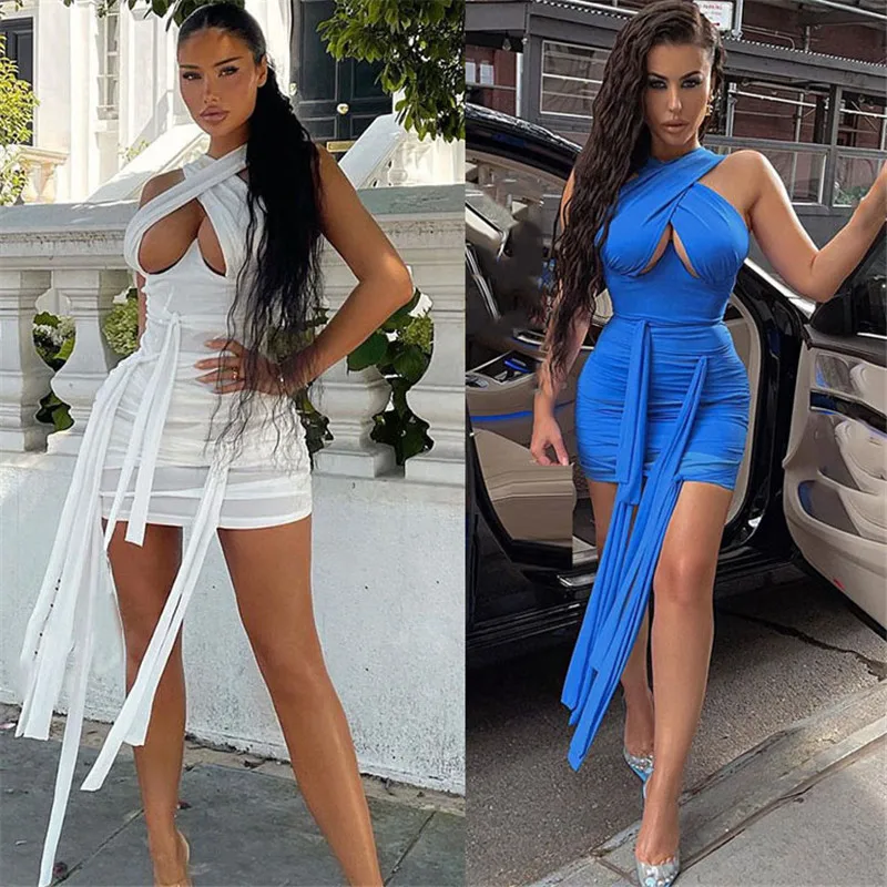 WUHE Sexy Corset Cross Straps Hollow Out Party Club Dresses For Girl Sheath Sleeveless Bodycon Dress Vestidos 
WUHE Sexy Corset Cross Straps Hollow Out Party Club Dresses For Girl Sheath Sleeveless Bodycon Dress Vestidos