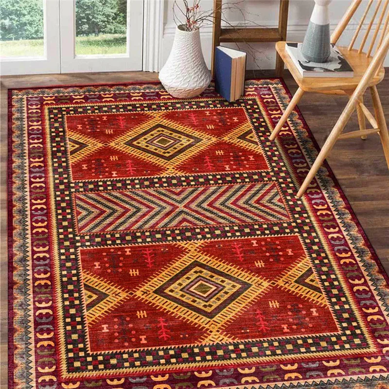 European-Style Geometric Rug Persian Ethnic-Style Wine Red Carpet Living Room Bedroom Bedside Carpet Kitchen Bathroom Floor Mat
European-Style Geometric Rug Persian Ethnic-Style Wine Red Carpet Living Room Bedroom Bedside Carpet Kitchen Bathroom Floor Mat