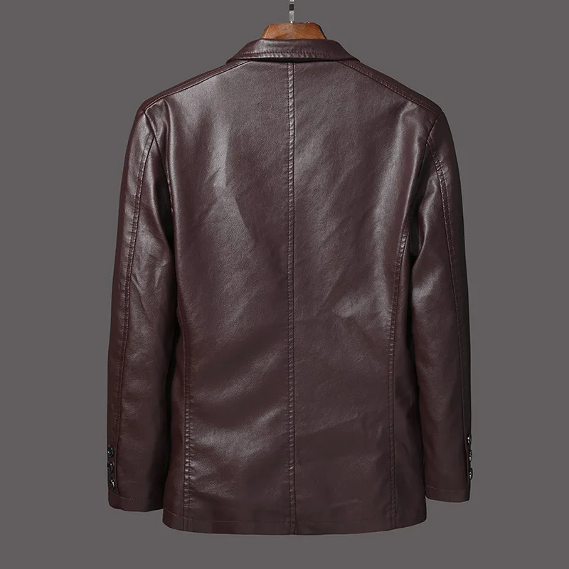 Spring and autumn new men's suit PU leather jacket male casual coat Korean version of the slim outwear overcoat outergarment
Spring and autumn new men's suit PU leather jacket male casual coat Korean version of the slim outwear overcoat outergarment