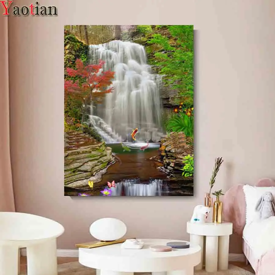 5D diamond painting Waterfall scenery Entrance Background Wall Decor Wall Painting Nature Landscape diamond embroidery mosaic
5D diamond painting Waterfall scenery Entrance Background Wall Decor Wall Painting Nature Landscape diamond embroidery mosaic