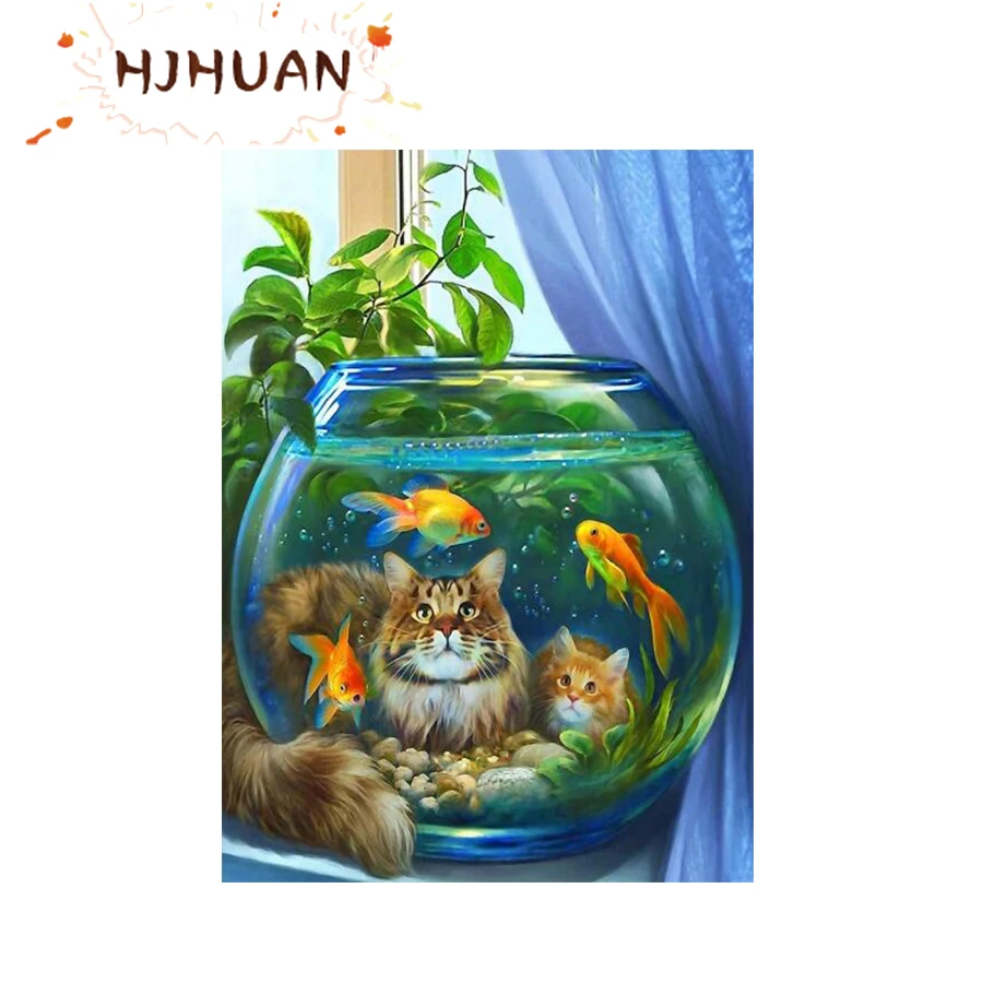 5D DIY Diamond Painting Cartoon cat fish tank Cross Stitch Full Drill Embroidery Mosaic Pictures Of Rhinestones Gift Home Decor
5D DIY Diamond Painting Cartoon cat fish tank Cross Stitch Full Drill Embroidery Mosaic Pictures Of Rhinestones Gift Home Decor